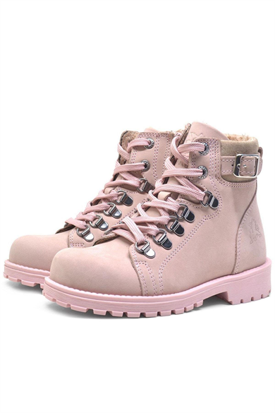 Rakerplus Griffon Hakiki Deri Pembe Fermuarlı Kışlık Kız Çocuk Bot