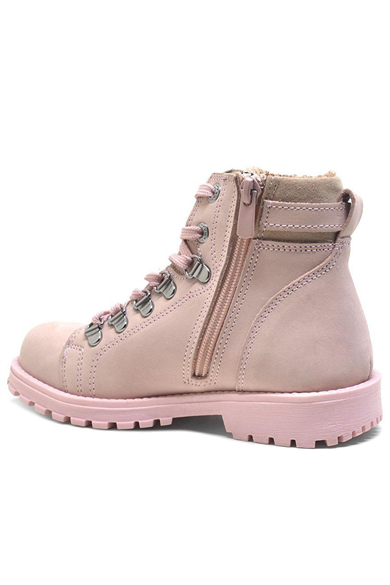 Rakerplus Griffon Hakiki Deri Pembe Fermuarlı Kışlık Kız Çocuk Bot