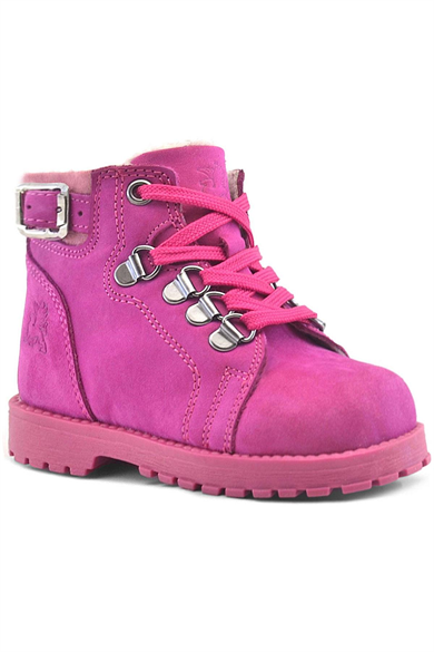 Rakerplus Griffon Hakiki Deri Pembe Fermuarlı Kışlık Kız Bebek Bot