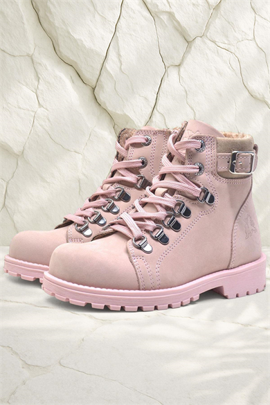 Rakerplus Griffon Hakiki Deri Pembe Fermuarlı Kışlık Kız Çocuk Bot