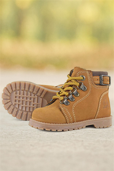 Rakerplus Griffon Hakiki Deri Sarı Kürklü Çocuk Bot