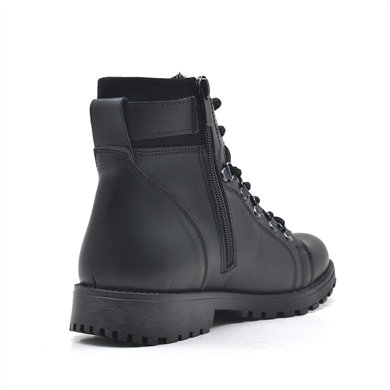 Rakerplus Griffon Hakiki Deri Siyah Fermuarlı Çocuk Bot