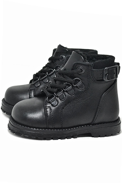 Rakerplus Griffon Hakiki Deri Siyah Fermuarlı Erkek Bebek Bot