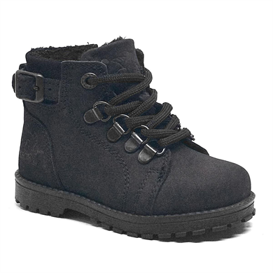 Rakerplus Griffon Hakiki Deri Siyah Fermuarlı Çocuk Bot