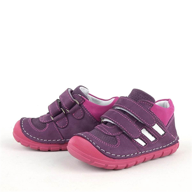 Rakerplus Grizzy Hakiki Deri Mor İlk Adım Kız Bebek Ayakkabısı