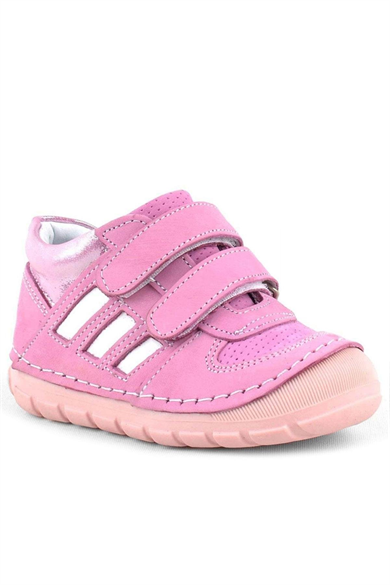 Rakerplus Grizzy Hakiki Deri Pembe İlk Adım Kız Bebek Ayakkabısı