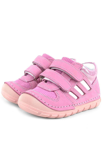Rakerplus Grizzy Hakiki Deri Pembe İlk Adım Kız Bebek Ayakkabısı