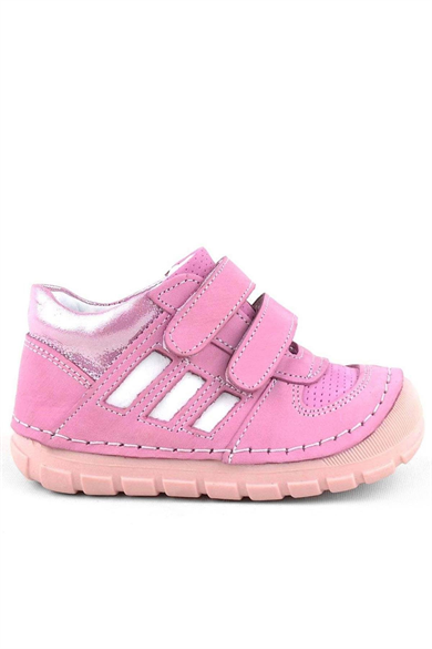 Rakerplus Grizzy Hakiki Deri Pembe İlk Adım Kız Bebek Ayakkabısı