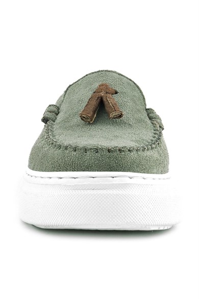 Rakerplus Haki Yeşil Hafif Tabanlı Erkek Çocuk Makosen Ayakkabı