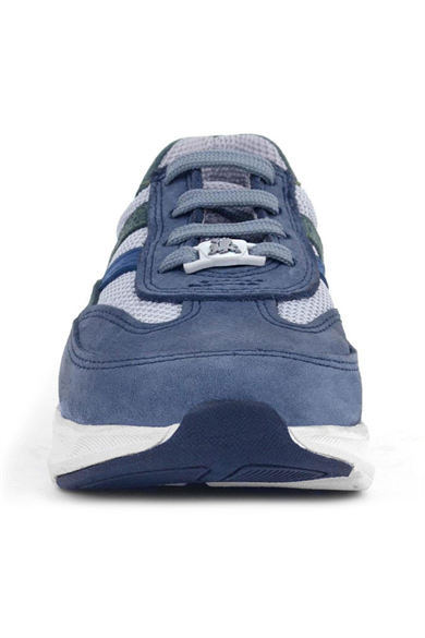 Rakerplus Hakiki Deri Anatomik Mavi Bağcıklı Hafif Çocuk Spor Ayakkabı