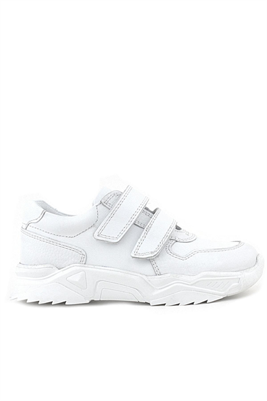Rakerplus Hakiki Deri Beyaz Yüksek Tabanlı Kız Çocuk Sneakers Ayakkabı