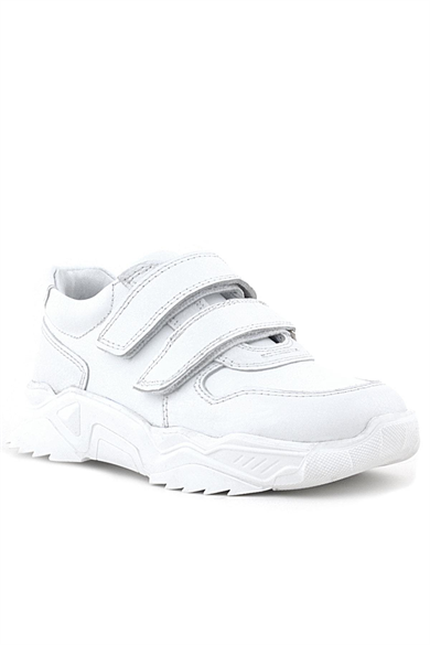Rakerplus Hakiki Deri Beyaz Yüksek Tabanlı Kız Çocuk Sneakers Ayakkabı