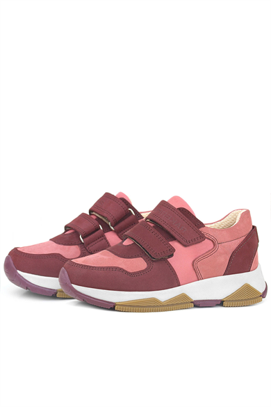 Rakerplus Hakiki Deri Bordo Pembe Kız Çocuk Sneakers Spor Ayakkabı