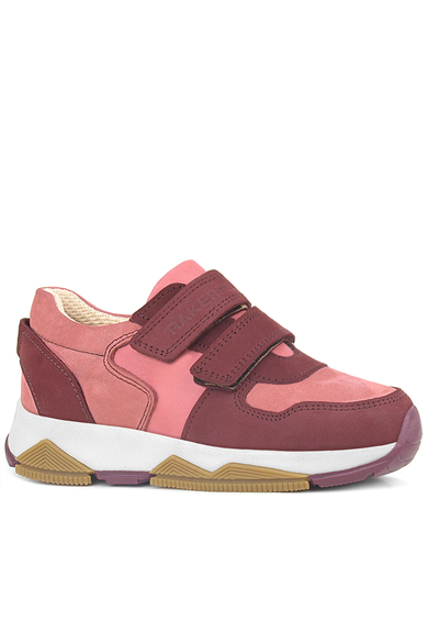 Rakerplus Hakiki Deri Bordo Pembe Kız Çocuk Sneakers Spor Ayakkabı