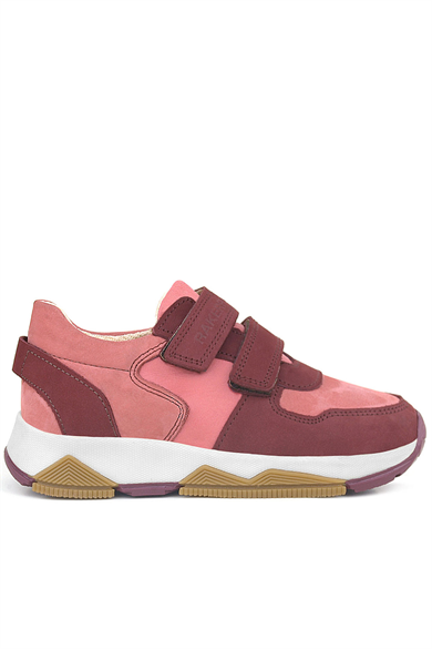 Rakerplus Hakiki Deri Bordo Pembe Kız Çocuk Sneakers Spor Ayakkabı