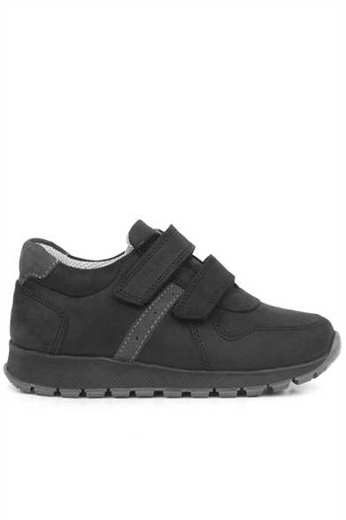 Rakerplus Hakiki Deri Cırtlı Siyah Çocuk Spor Okul Ayakkabı