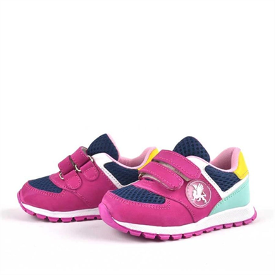Rakerplus Hakiki Deri Fuşya Pembe Cırtlı Kız Bebek Spor Ayakkabı