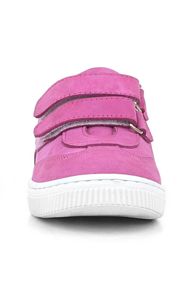 Rakerplus Hakiki Deri Fuşya Pembe Cırtlı Çocuk Spor Ayakkabı