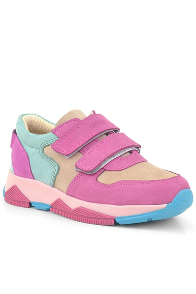 Rakerplus Hakiki Deri Fuşya Pembe Çocuk Sneakers Spor Ayakkabı