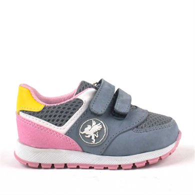 Rakerplus Hakiki Deri Gri Cırtlı Kız Bebek Spor Ayakkabı