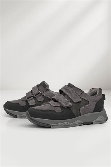 Rakerplus Hakiki Deri Gri Çocuk Sneakers Spor Ayakkabı