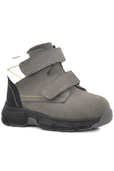 Rakerplus Hakiki Deri Gri Nubuk Bebek Spor Bot Ayakkabı