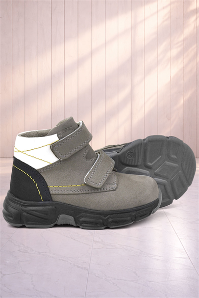 Rakerplus Hakiki Deri Gri Nubuk Bebek Spor Bot Ayakkabı