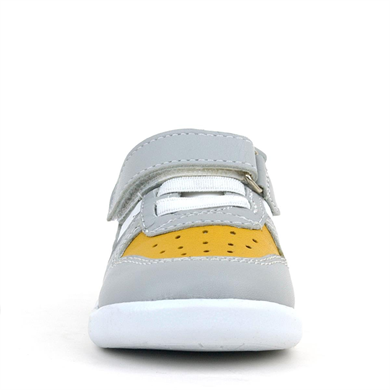 Rakerplus Hakiki Deri Gri Sarı Anatomik Bebek Spor Ayakkabı