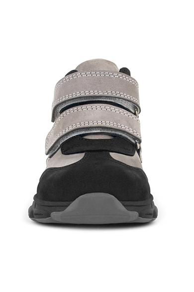 Rakerplus Hakiki Deri Gri Siyah Bebek Spor Bot Ayakkabı