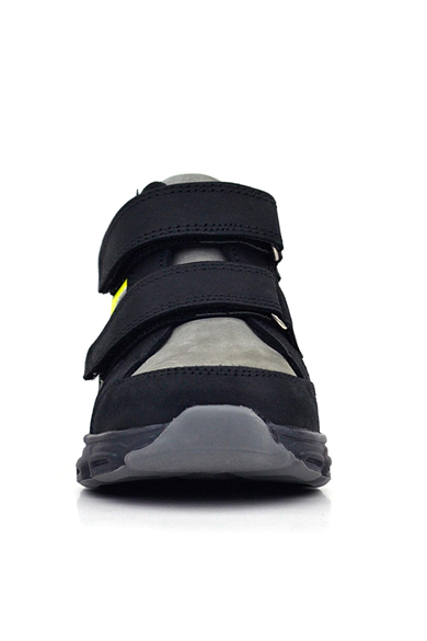 Rakerplus Hakiki Deri Gri Siyah Bebek Spor Bot Ayakkabı