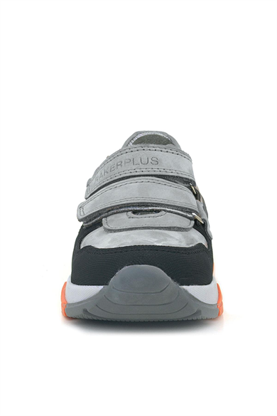 Rakerplus Hakiki Deri Gri Siyah Çocuk Sneakers Spor Ayakkabı