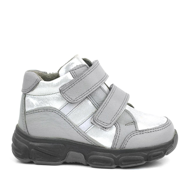 Rakerplus Hakiki Deri Gümüş Simli Cırtlı Kız Bebek Bot Ayakkabı