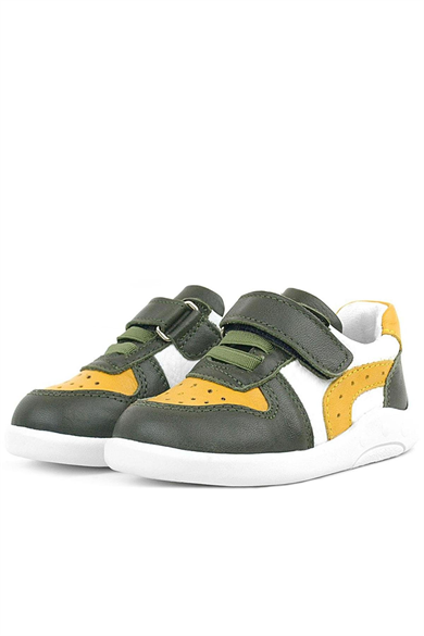 Rakerplus Hakiki Deri Haki Sarı Anatomik Bebek Spor Ayakkabı