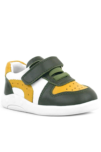 Rakerplus Hakiki Deri Haki Sarı Anatomik Bebek Spor Ayakkabı