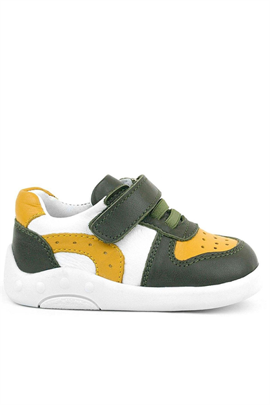 Rakerplus Hakiki Deri Haki Sarı Anatomik Bebek Spor Ayakkabı