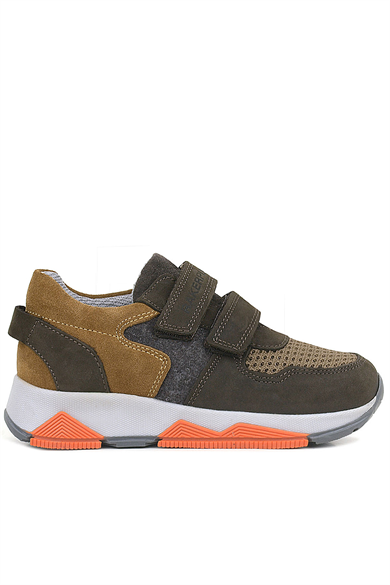 Rakerplus Hakiki Deri Kahverengi Çocuk Okul Spor Ayakkabı