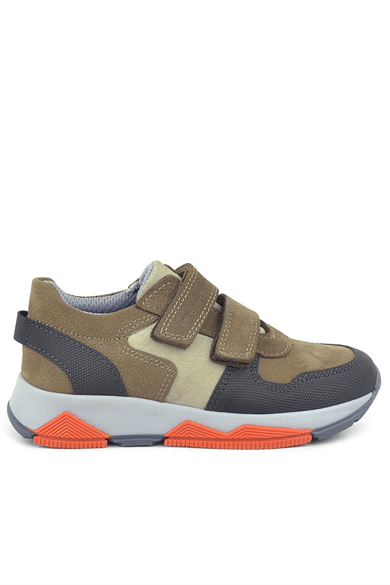 Rakerplus Hakiki Deri Kahverengi Çocuk Sneakers Spor Ayakkabı