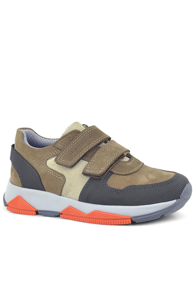 Rakerplus Hakiki Deri Kahverengi Çocuk Sneakers Spor Ayakkabı