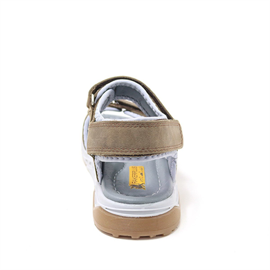 Rakerplus Hakiki Deri Kahverengi Konfor Tabanlı Cırtlı Çocuk Sandalet