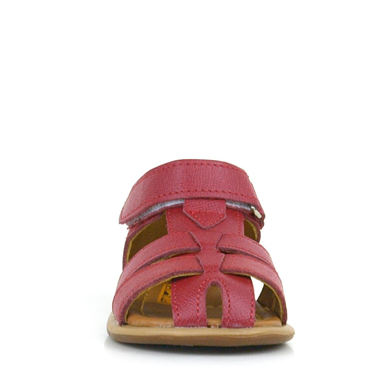 Rakerplus Hakiki Deri Kırmızı Cırtlı Bebek Sandalet Ayakkabı