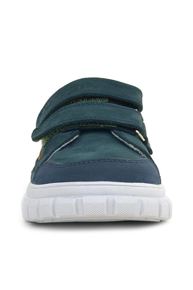 Rakerplus Hakiki Deri Koyu Yeşil Cırtlı Günlük Spor Çocuk Okul Ayakkabı