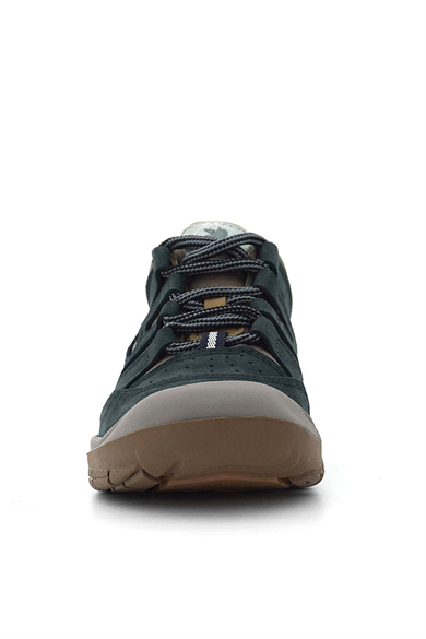 Rakerplus Hakiki Deri Koyu Yeşil Kum Bağcıklı Çocuk Outdoor Ayakkabı