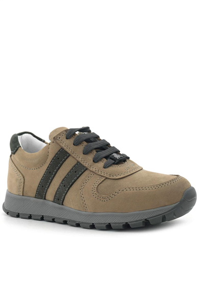 Rakerplus Hakiki Deri Kum Fermuarlı Bağcıklı Erkek Çocuk Spor Okul Ayakkabı