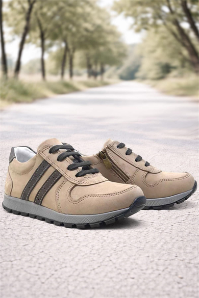 Rakerplus Hakiki Deri Kum Fermuarlı Erkek Çocuk Spor Okul Ayakkabı