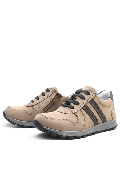 Rakerplus Hakiki Deri Kum Fermuarlı Erkek Çocuk Spor Okul Ayakkabı