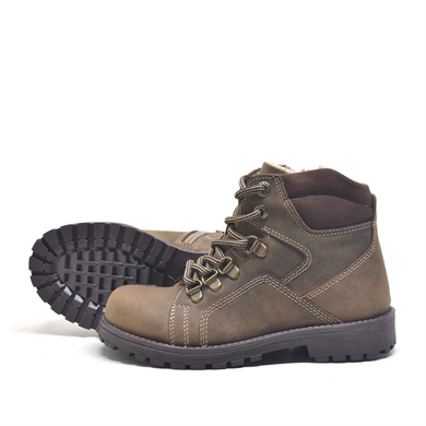 Rakerplus Hakiki Deri Kum Rengi Fermuarlı Kürklü Çocuk Bot