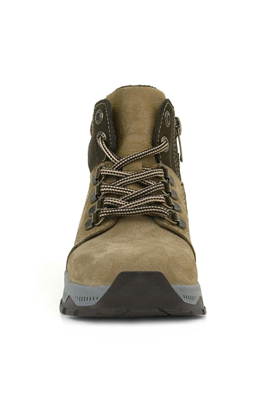 Rakerplus Hakiki Deri Kum Rengi Fermuarlı Trekking Çocuk Bot