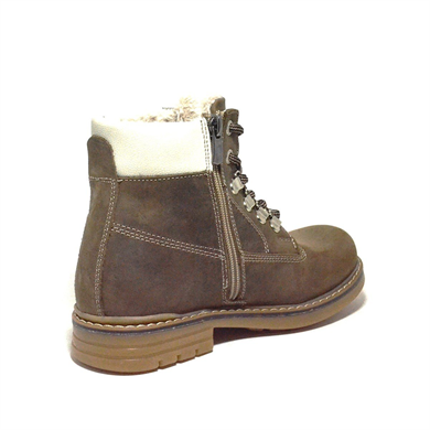 Rakerplus Hakiki Deri Kum Rengi Fermuarlı Kışlık Çocuk Bot