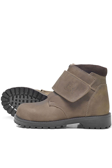 Rakerplus Hakiki Deri Kum Rengi Kürklü Cırtlı Erkek Çocuk Bot