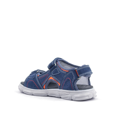 Rakerplus Hakiki Deri Lacivert Cırtlı Çocuk Sandalet